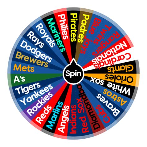 Step 4 Once youve made your customizations and added all the teams you desire, go to the generator and tap in the center or click on the Spin the wheel button. . Mlb random team wheel